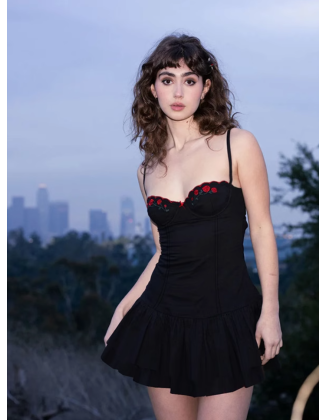 Sexy suspender A-line dress
