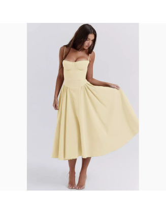 Vintage temperament wear halter dresses for women